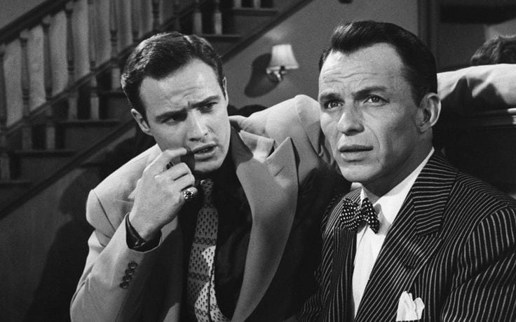 Sinatra y Brando en 'Guys and dolls'