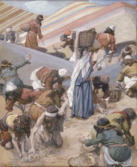  La recolección de maná en el desierto, James Tissot