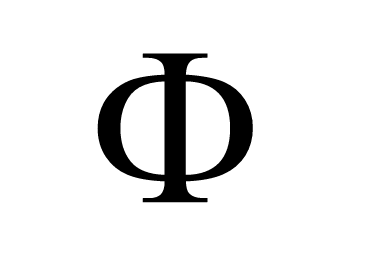 Símbolo que representa la letra phi