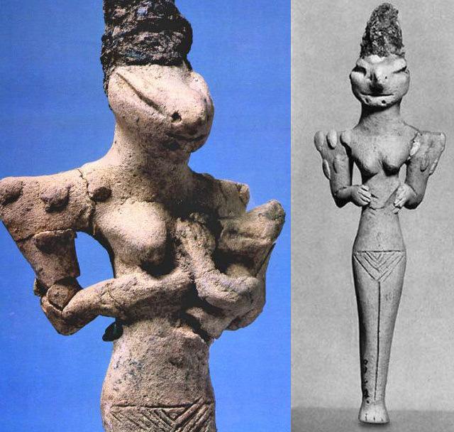 Estatuilla de Annunaki, el cual parece representar a la diosa madre