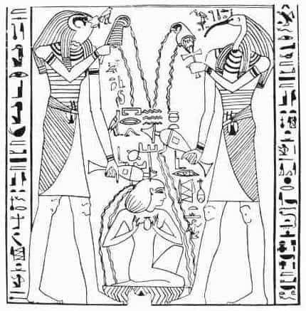 Ilustración del libro egipcio de los muertos