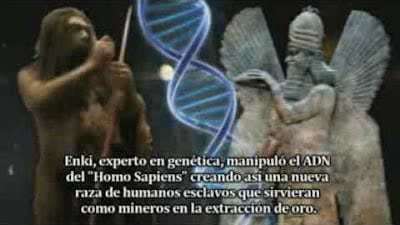 Enki manipulando el ADN humano