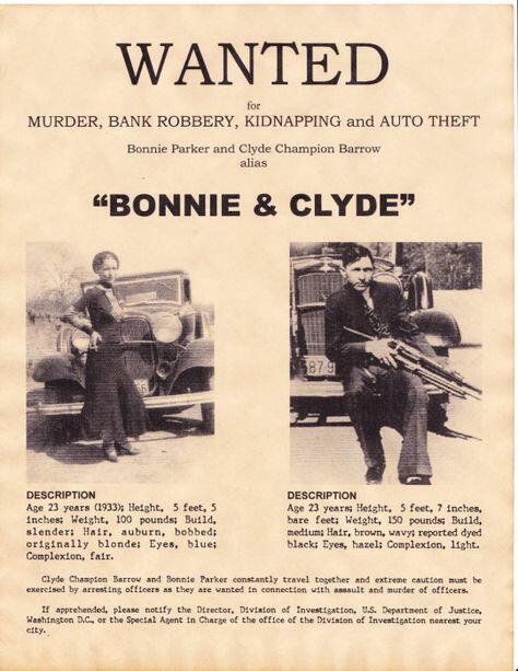 bonnie y clyde wanted